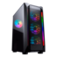 MX410 Mesh-G RGB Tempered Glass, No PSU, ATX, Black, Mid Tower Case