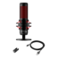 HyperX QuadCast, Anti-Vibration, 3 x 14 mm Electret Condenser, Red LED, Black/Red, Gaming Microphone