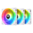SWAFAN EX12 RGB PC White 3 x 120mm, w/ Controller, RGB LEDs, 2000 RPM, 57.11 CFM, 32.5 dBA, Cooling Fans