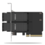 ExpressSlot Core MB312M4P-B, 2 Bay Removable M.2 NVMe SSD to PCIe 4.0 x8 Mobile Rack Adapter Card for PCIe Expansion Slot