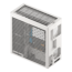 HS 420, Tempered Glass, No PSU, E-ATX, White, Mid Tower Case