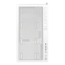 C500 PANORAMIC STEALTH ICE, Tempered Glass, No PSU, ATX, White, Mid Tower Case