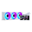 Glacier One 360M25 LCD, White, 360mm Radiator, Liquid Cooling System