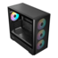 ATHENA E5M, Tempered Glass, No PSU, microATX, Black, Mid Tower Case