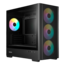 ATHENA E5M, Tempered Glass, No PSU, microATX, Black, Mid Tower Case