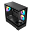 ATLAS E5M, Tempered Glass, No PSU, microATX, Black, Mid Tower Case