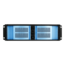 D Storm D-300L-BL-TS669, Blue Bezel, w/ 7&quot; Touch Screen LCD, 2x 5.25&quot;, 2x 3.5&quot; Drive Bays, No PSU, E-ATX, Black, 3U Chassis