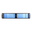 D-200SEA, Blue Bezel, 2x 5.25, 2x 3.5&quot; Bays, No PSU, ATX, Black, 2U Chassis