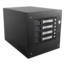 S-35-B4SL, Silver HDD Handle, 4x 3.5&quot; Hotswap Bays, 1x 2.5&quot; Drive Bay, No PSU, Mini-ITX, Black/Silver, Storage Mini Tower
