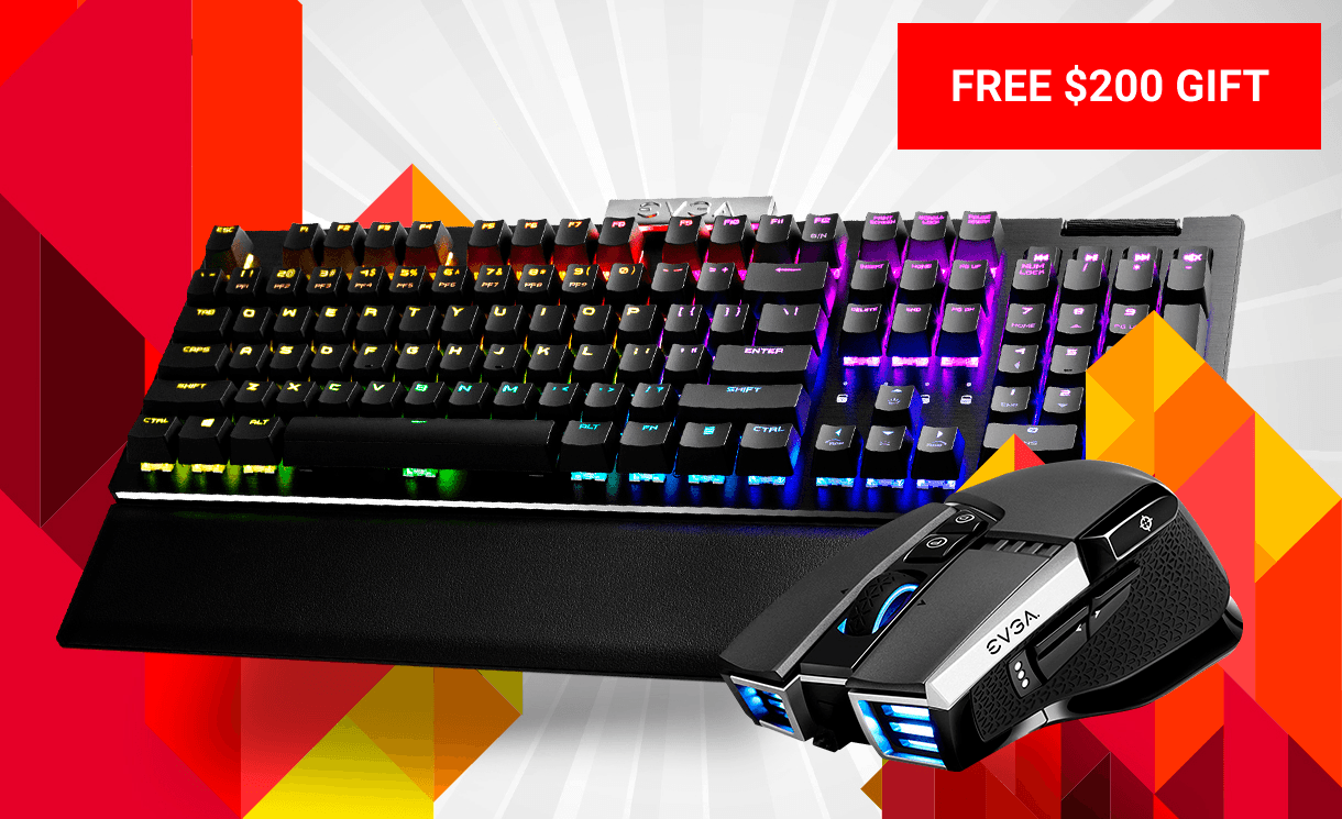 Get a Free EVGA Mouse and Keyboard with $1500 Purchases.
