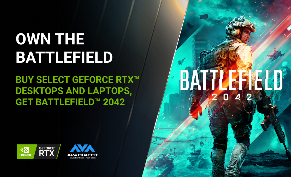 Buy Select GeForce RTX Desktops and Laptops, Get Battlefield 2042
