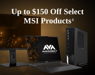 <span>$150 Off</span> for MSI Laptops