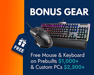 Free EVGA Mouse & Keyboard ($100+ Value) with Gaming PCs, Desktop PCs and Mini PCs over $2500.