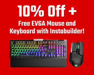 10% Off + Free EVGA Mouse and Keyboard on all Instabuilder Workstation PCs