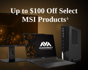 <span>$100 Off</span> for MSI Laptops