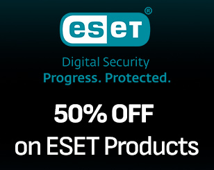 50% Off on ESET Products.