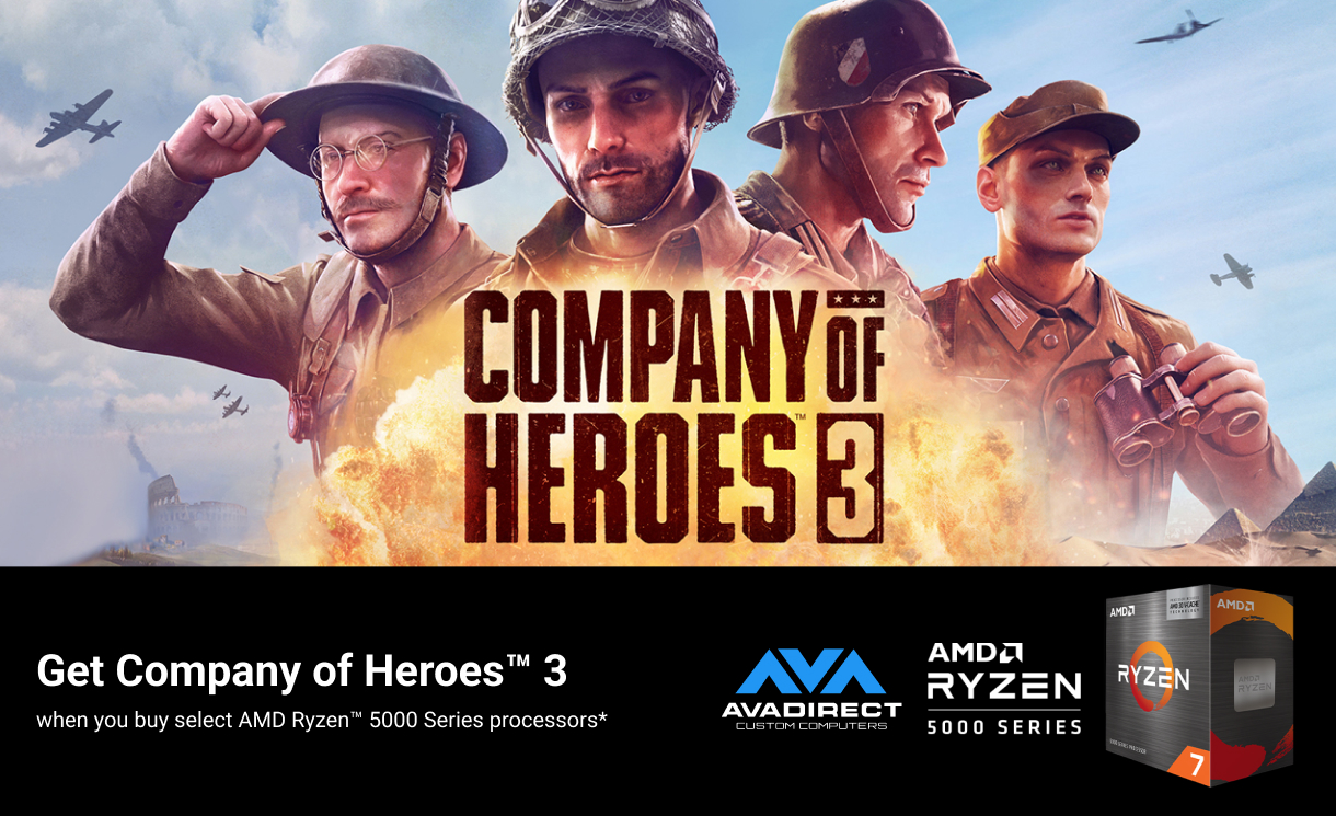 Get Company of Heroes™ 3 with select AMD Ryzen™ 5000 Series processors