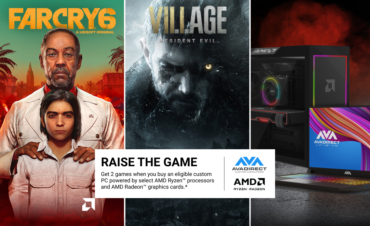 Buy AMD Ryzen™ processors and AMD Radeon™ graphics cards Powered Custom PC, Get Far Cry® 6 and Resident Evil™ Village